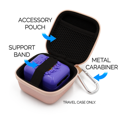 Hard Shell Travel Case Compatible with Bitzee Interactive Digital Pet -Carry Case Only with Carabiner - Rose Gold