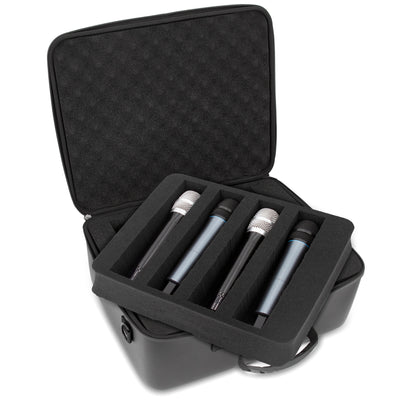 Wireless Microphone Case With Foam Compatible With 8 Sennheiser, Shure Wireless Mic System Microphones, Receivers and More