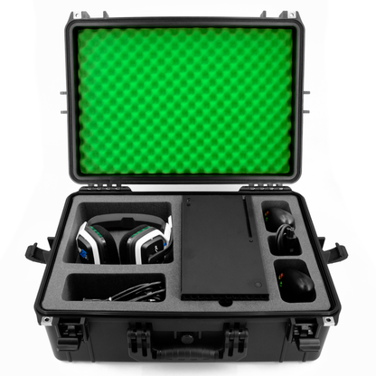 Hard Shell Travel Case Compatible with Xbox Series X Console, Controllers, Headset and Accessories - Waterproof and Crushproof with Foam