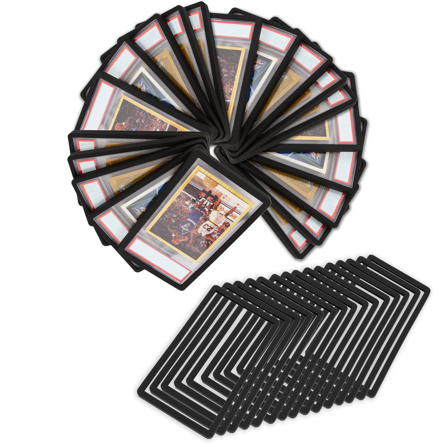 20 Pack Graded Card Bumper Guards Compatible with Standard PSA Slab Case, Includes 20 TPU Graded Card Storage Display Sleeve Protectors