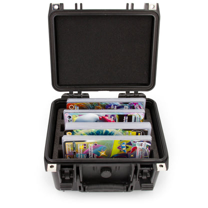 Crush Proof Jumbo Card Case With 4 Dividers - Waterproof Oversize Card Case for Large Pokemon Cards, Fits 8.5" x 5.6" Sleeves, IPX7 Protection