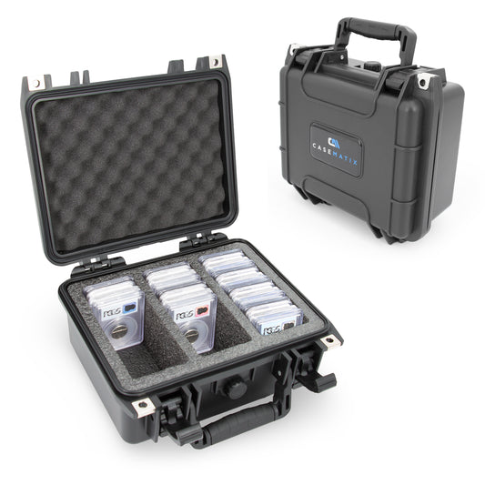 Graded Coin Slab Case for 42 PCGS & NGC Coin Holders – IP67 Waterproof Coin Storage Box for Coin Collectors, Coin Slabs and Collection Supplies