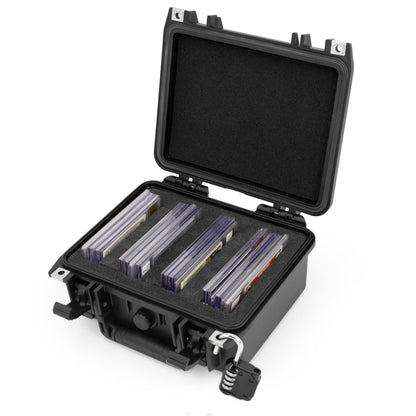 Graded Card Storage Box Compatible with 22 BGS 35 FGS 29 PSA Graded Sports Cards or 100+ Sleeve Top Loaders, Waterproof Graded Card Case