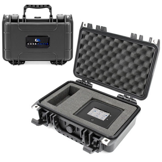 Waterproof Storage Case Compatible with NETGEAR Nighthawk M1/M5 Mobile Hotspot Router - Airtight Protection with Dual Locks & Padlock Holes