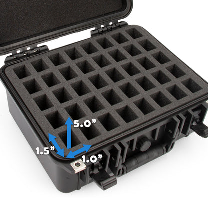 N Scale Model Train Storage Case – Hard Shell Train Storage Box Holds 40 N Gauge Trains, Waterproof Train Storage Case for Model Train Transport