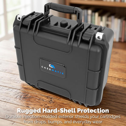 N64 Game Storage Case Fits 27 N64 Cartridges – Hard Shell Cartridge Case with 9 Precut Compartments, Waterproof Holder for Secure N64 Game Storage