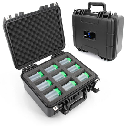 American Silver Eagle Coin Tube Storage Case Holds 18 Coin Tubes, Waterproof Hard Shell Coin Organizer for 1oz Silver Eagle & Morgan Dollar Holders