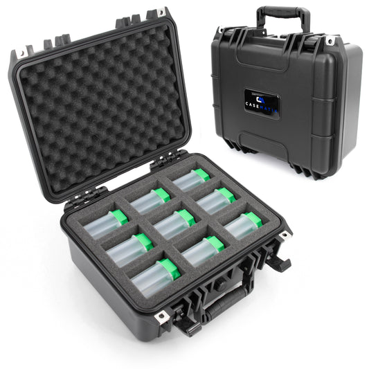 American Silver Eagle Coin Tube Storage Case Holds 18 Coin Tubes, Waterproof Hard Shell Coin Organizer for 1oz Silver Eagle & Morgan Dollar Holders