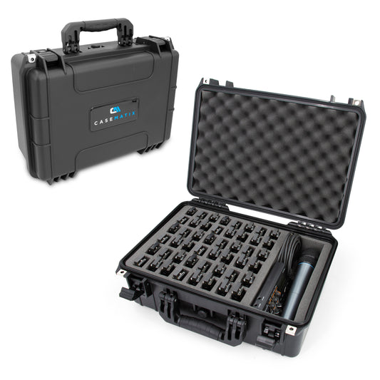 XL Harmonica Case for Multiple Harmonicas Compatible with Up to 48 Hohner, Fender and Other Harmonicas Up to 6 inches with Accessory Storage