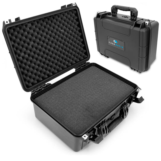 18" Waterproof Hard Travel Case with Padlock Rings and Customizable Foam - Fits Accessories up to 15.5" x 9.5" x 5"