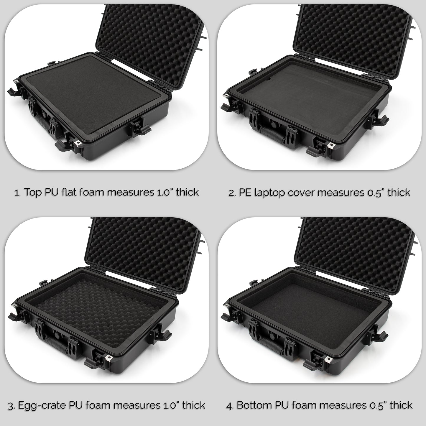 Hard Shell Case for Lenovo ThinkPad E16 – Waterproof Laptop Travel Bag with Custom Foam Protection for 15.6–17.3″ Business Laptops