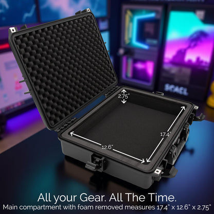 Hard Shell Case Compatible with Wacom Cintiq Pro 17 Drawing Tablet - Waterproof Tablet Travel Bag for Digital Art Gear with Custom Foam Protection