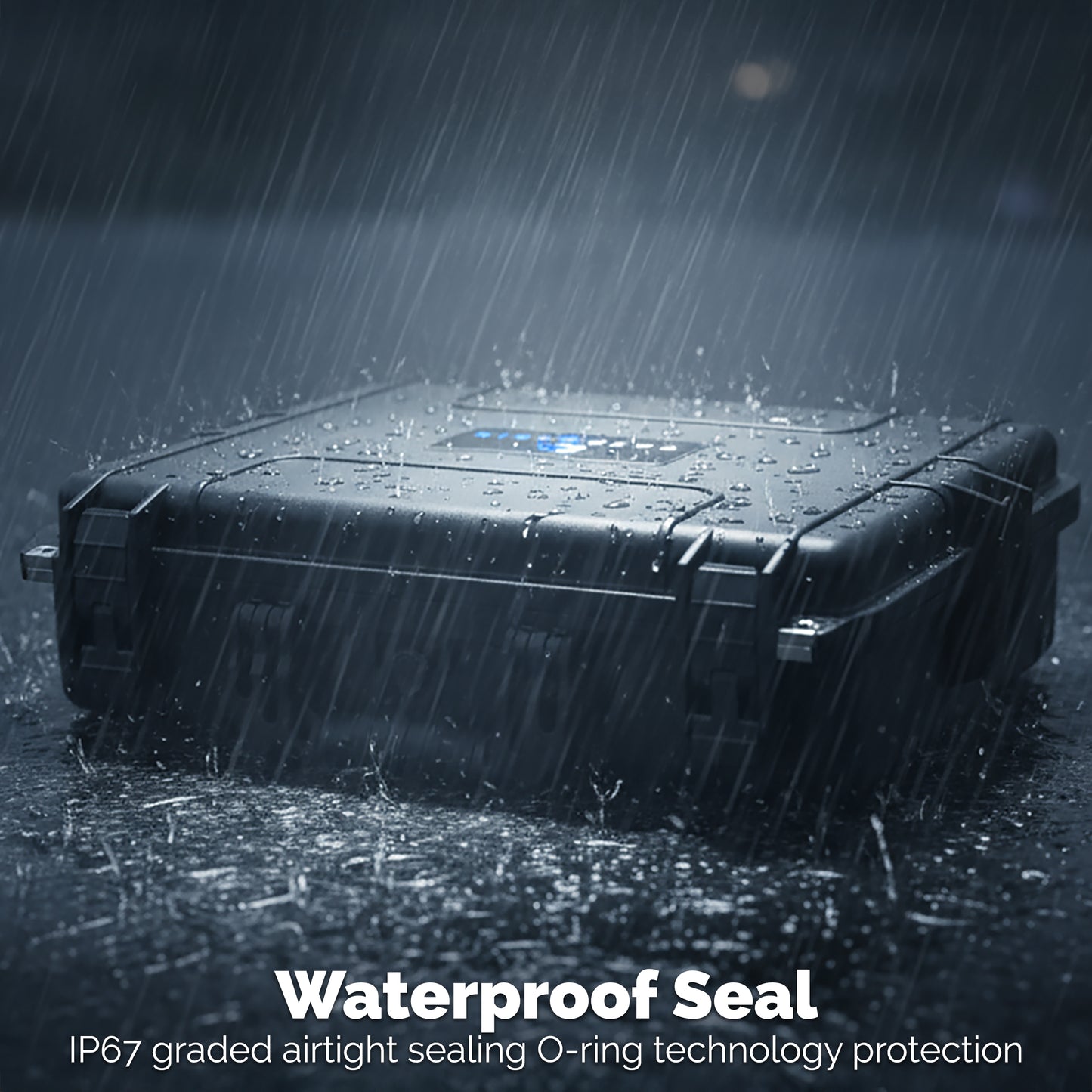 Waterproof IP67 Monitor Hard Case Fits Monitors up to 21 Inch - Heavy Duty Hard Monitor Travel Case for Portable Displays, Gaming Monitors & More