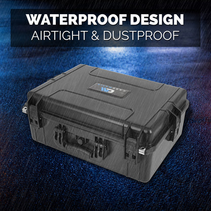 Travel Case Compatible With PlayStation 5 Pro & PS5 Pro Disc Drive - Hard Shell Waterproof Case with Custom Foam for Console and PS5 Pro Accessories
