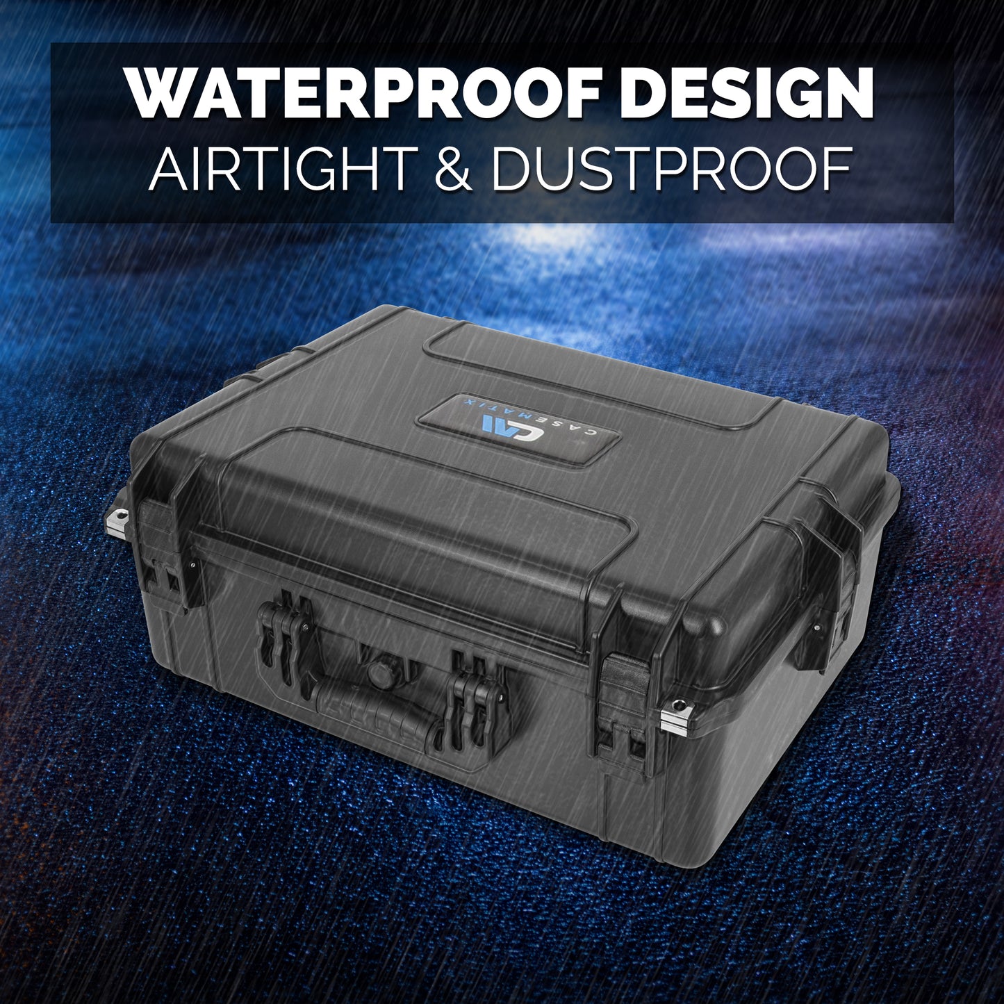 CASEMATIX Travel Case Compatible With PlayStation 5 Pro & PS5 Pro Disc Drive - Hard Shell Waterproof Case with Custom Foam
