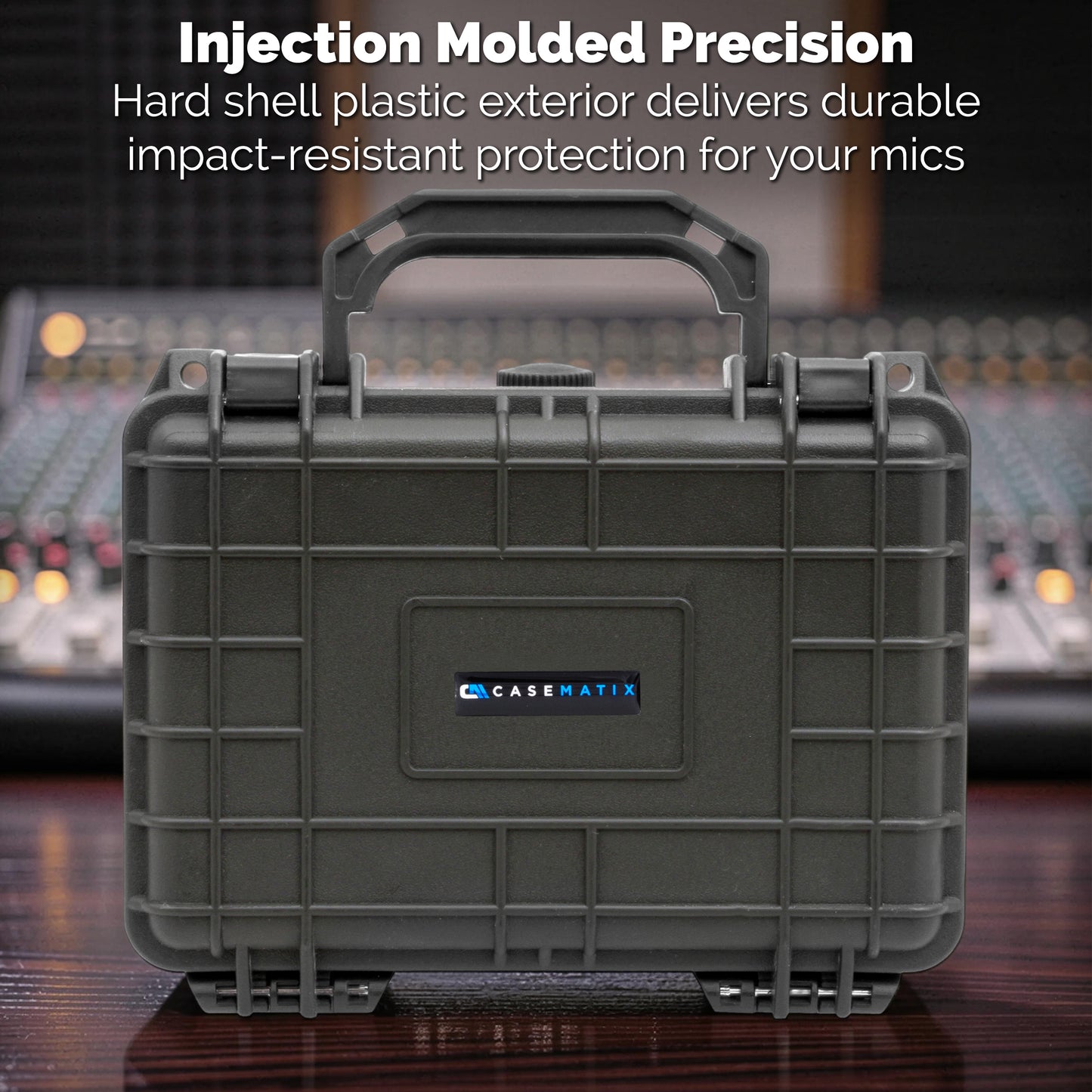 Hard Shell Microphone Travel Case Compatible with Shure SM58 and Other Handheld Vocal Microphones – Dual Mic Carrying Case for 2 Microphones