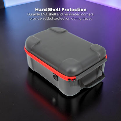 Carrying Case Compatible with Steam Frame VR Headset – Hard Shell EVA Travel Case with Accessory Pocket, Shoulder Strap & Handle
