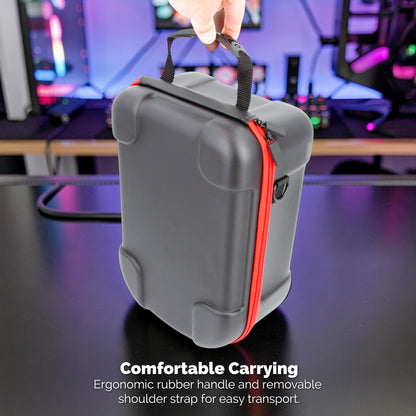 Carrying Case Compatible with HTC Vive Focus Vision VR Headset – Hard Shell EVA Travel Case with Accessory Pocket & Shoulder Strap