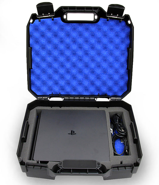 Travel Case Compatible with PS4 Slim Console – Fits PlayStation 4 Slim 1TB, Controllers, Games & Cables – Will Not Fit PS4 or PS4 Pro