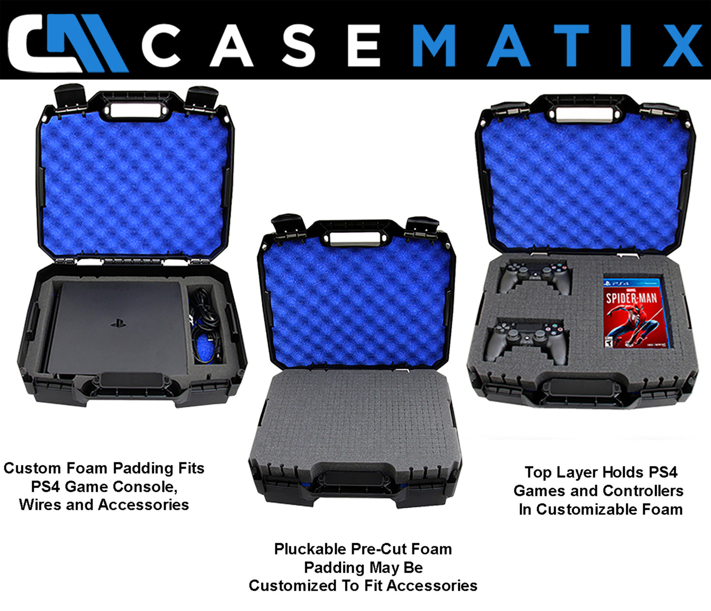 Travel Case Compatible with PS4 Slim Console – Fits PlayStation 4 Slim 1TB, Controllers, Games & Cables – Will Not Fit PS4 or PS4 Pro