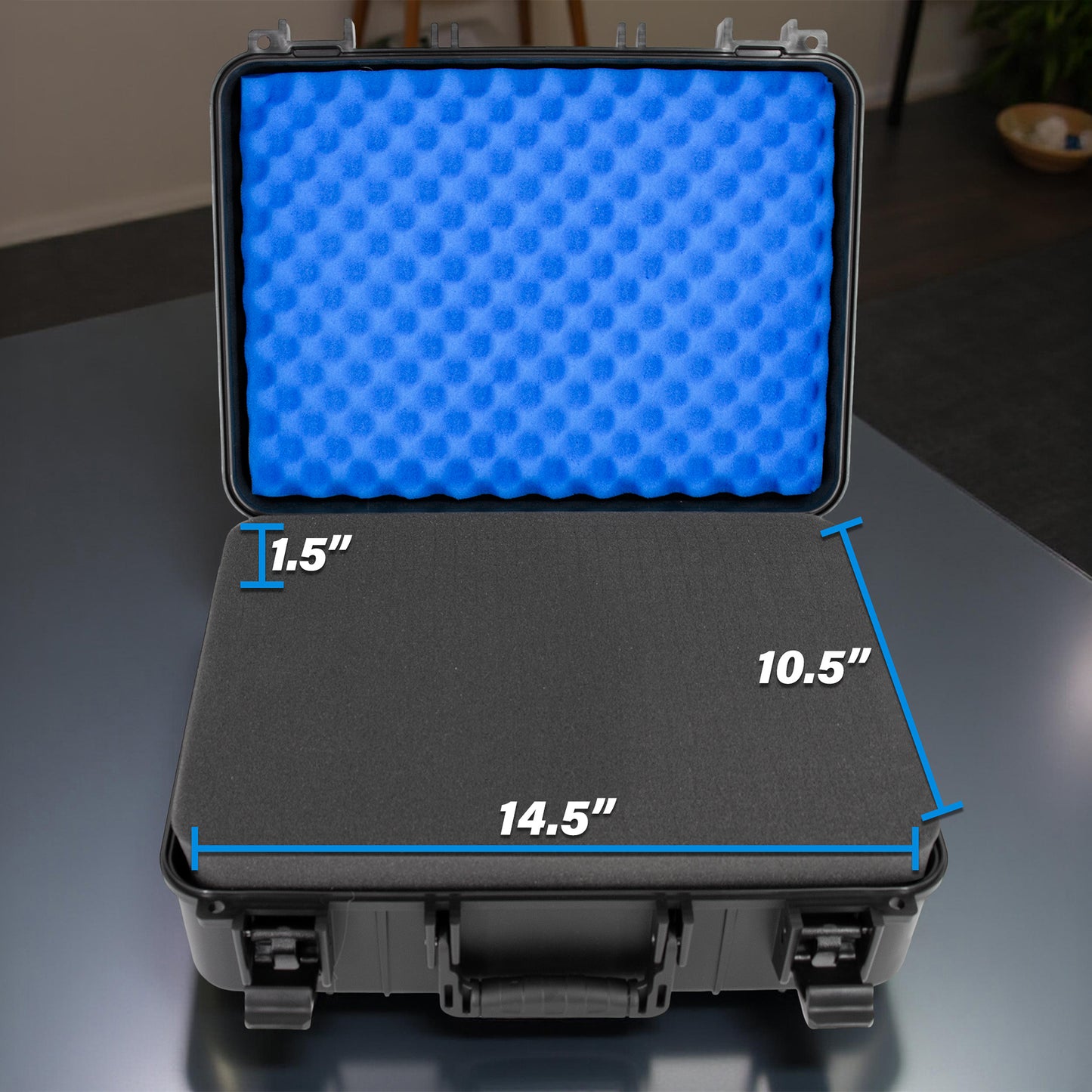 Wireless Microphone Case – Holds 12 Mics, Customizable Diced Foam, Hard Shell, Fits Shure, Sennheiser, AKG, Audio Technica Systems