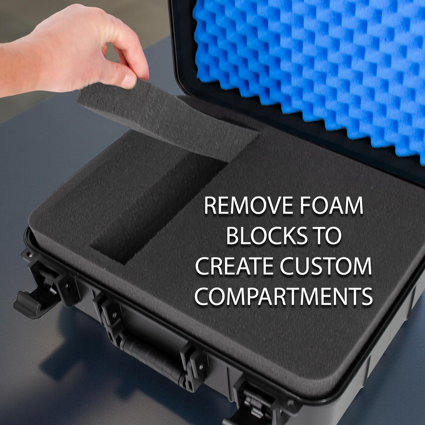 Hard Shell DJ Mixer Case – Fits Yamaha MG10XU, MG10, MG06, 10-Input Mixers, Mics, Audio Interfaces & Cables with Two Customizable Foam Trays