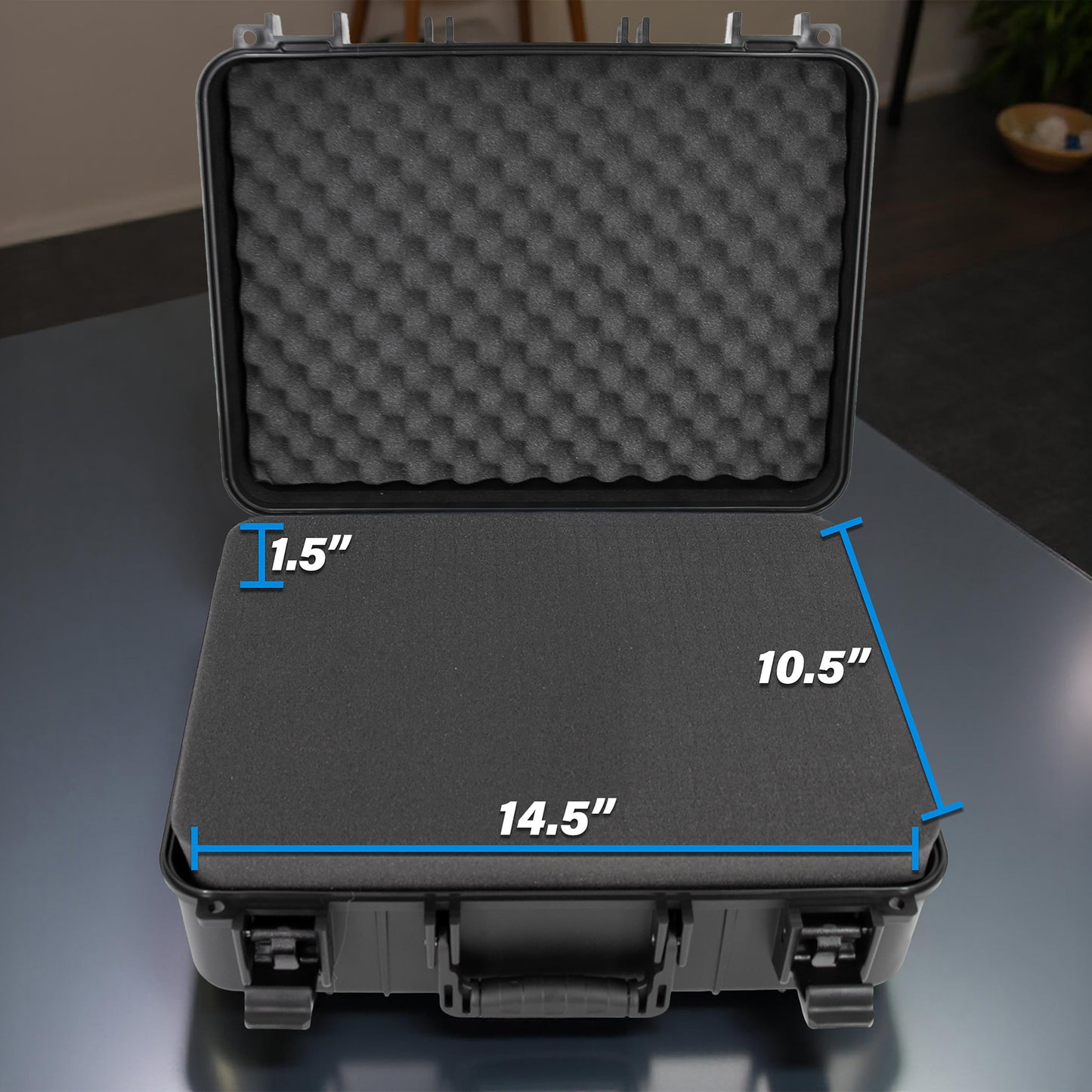 Hard Shell Wireless Microphone Case – Compatible with Shure & Sennheiser Mics, Receivers, Transmitters, Bodypacks, Cables, Custom Foam Travel Case