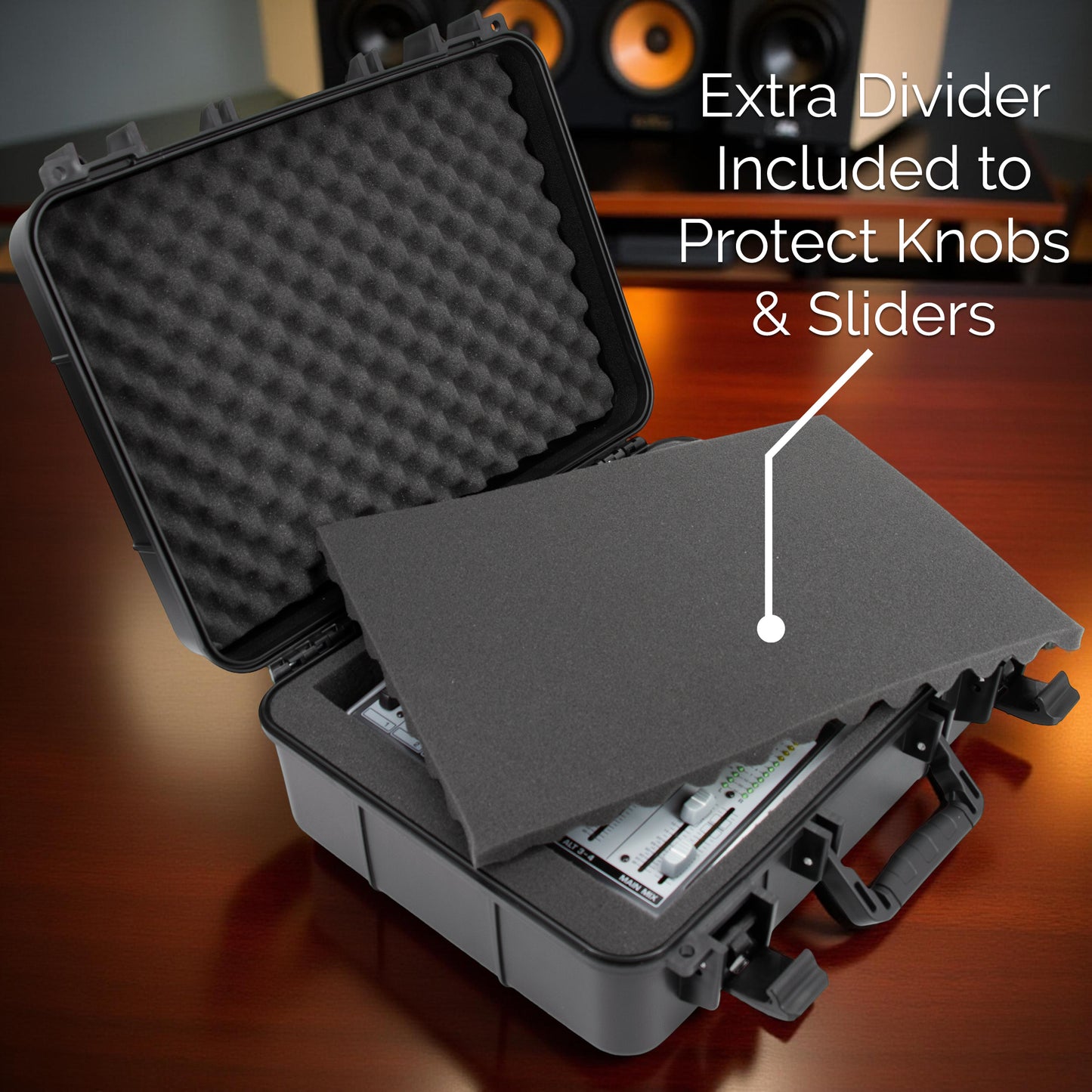 Hard Travel Case Compatible with Allen & Heath CQ-18T Digital Mixer – Customizable Foam Interior & Protective Padded Carrying Case For Mixers