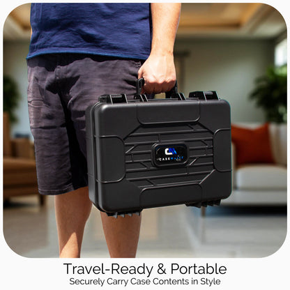 16" Hard Shell Audio Mixer Travel Case – Protective Carrying Case Compatible with Behringer Xenyx X1204USB, 1204USB, 1202FX, 802, QX1202USB, 1002