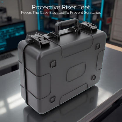 Wireless Microphone Case – Holds 12 Mics, Customizable Diced Foam, Hard Shell, Fits Shure, Sennheiser, AKG, Audio Technica Systems