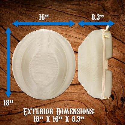 Cowboy Hat Box Cowboy Hat Storage for Brims Up To 4.75" - Hard Shell Hat Case with Adjustable Carry Strap and ID Slot - 4 Color Options