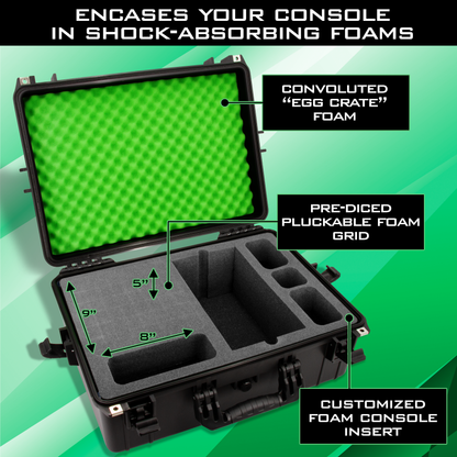 Hard Shell Travel Case Compatible with Xbox Series X Console, Controllers, Headset and Accessories - Waterproof and Crushproof with Foam