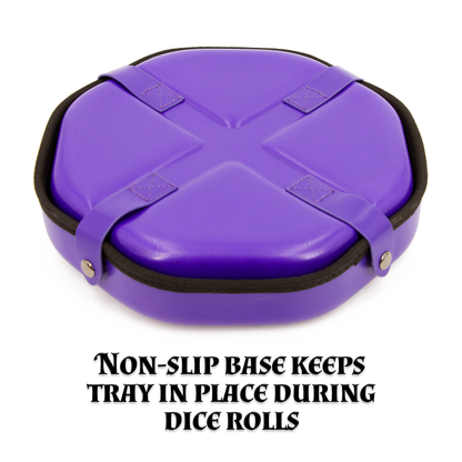 Dice Tray and Storage Case for Up to 115 RPG Dice - Dice Tray for Rolling with Magnetic Snaps, Embossed Design & Non-Scratch Interior