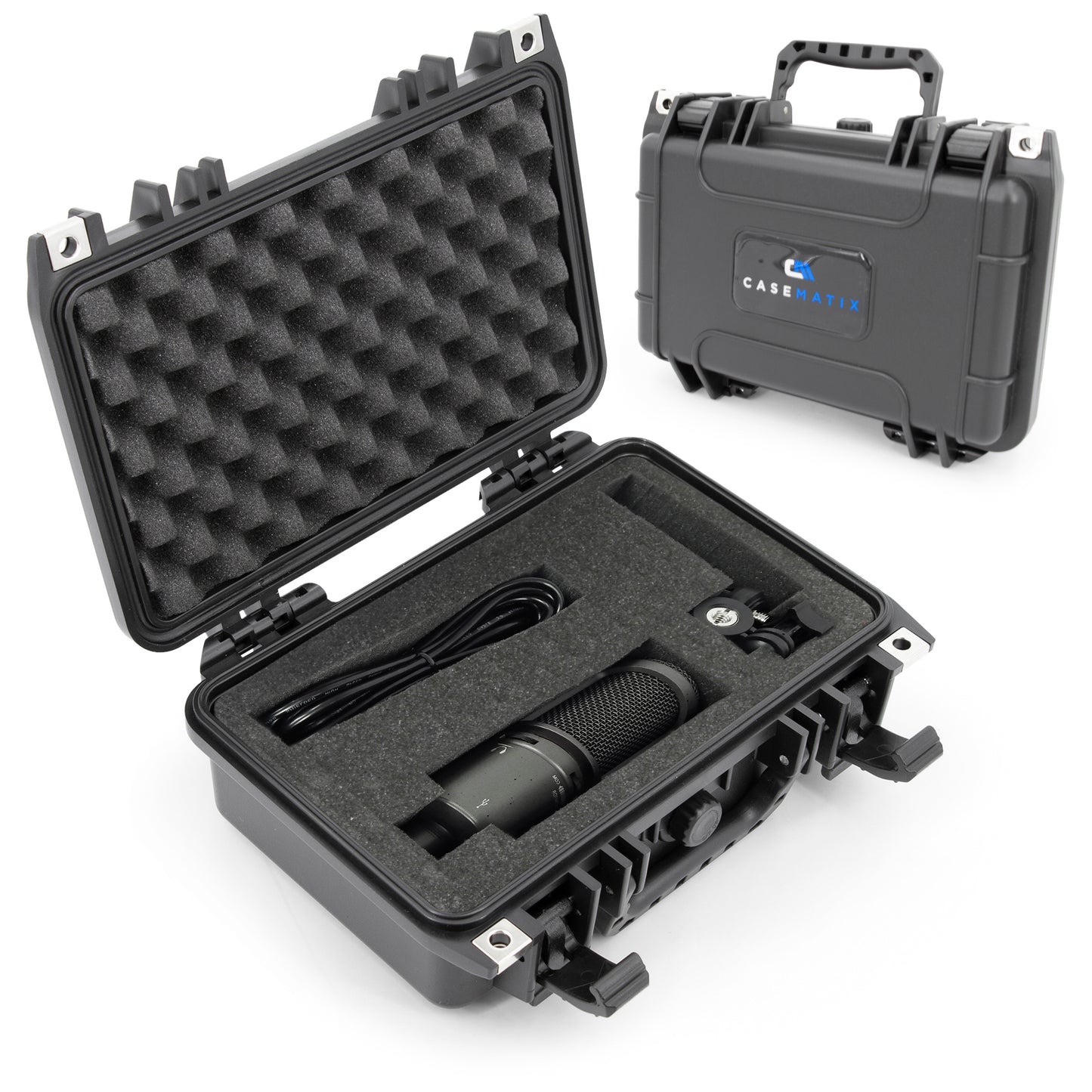 12" Microphone Case for Rode Procaster, Behringer Mic, MXL Microphones, Nady, Shure and More Broadcast Vocal Podcasting Mics up to 9"