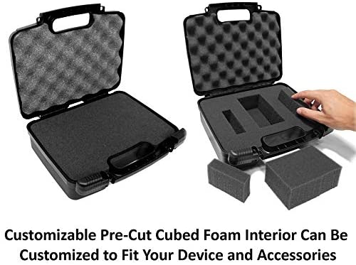 Studio Microphone Case Compatible with MV51 MVI MV88 MVL Microphones- Hard Shell Travel Case with Customizable Foam - Made in USA