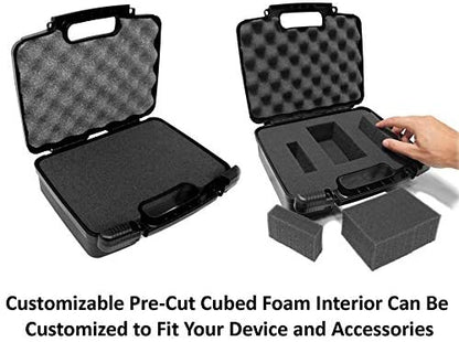 Studio Microphone Case Compatible with MV51 MVI MV88 MVL Microphones- Hard Shell Travel Case with Customizable Foam - Made in USA