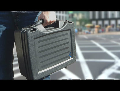 Pyle Pro Wireless Mic Case - Hard Shell Case Compatible with PDWM3400 PDWM3375 UHF Systems with Tri-Layer Foam & Padlock Accessible Holes