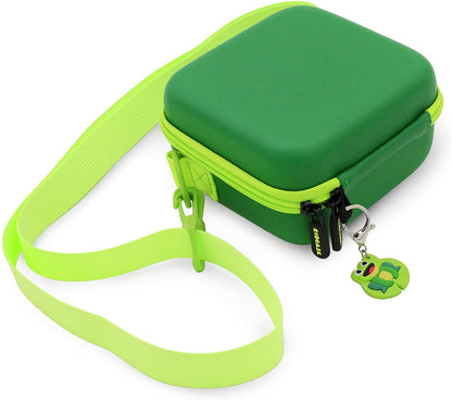Toy Box Travel Case Compatible with Leapfrog Rockit Twist Handheld Learning Game System with Shoulder Strap, Accessory Storage and Keychain