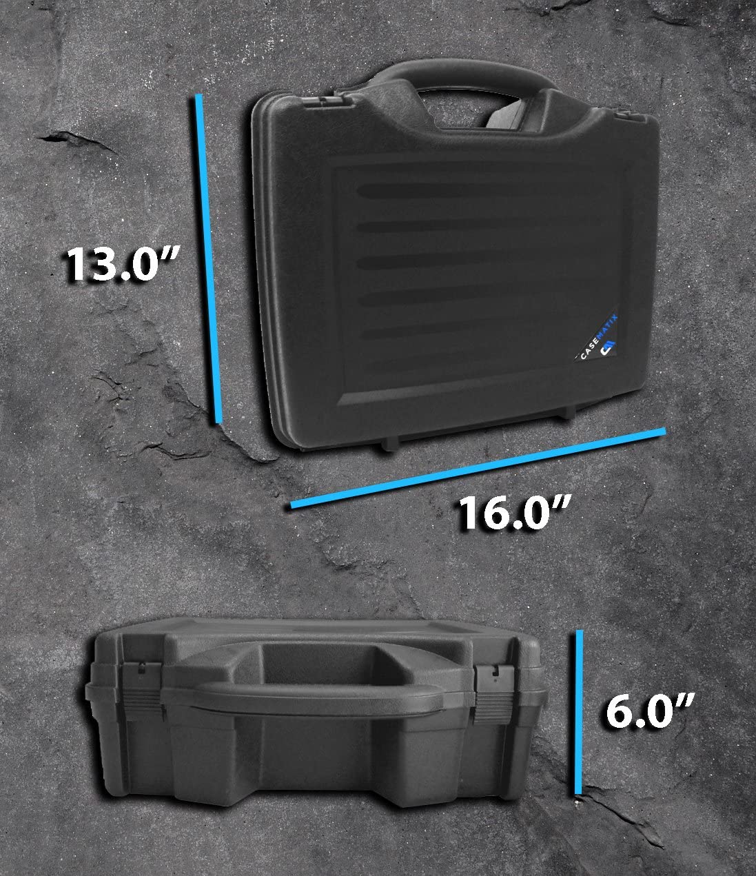 Hard Shell Shure Mic Case Compatible with SM58, SM57, BETA Series & Other Microphones in Customizable Foam - Storage for 6 Mics, Case Only