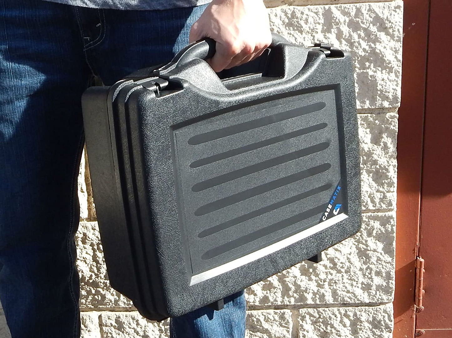 Hard Shell Shure Mic Case Compatible with SM58, SM57, BETA Series & Other Microphones in Customizable Foam - Storage for 6 Mics, Case Only