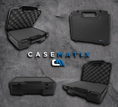 Audio Mic Case Compatible with Audio-Technica ATR2500x/AT2020/AT2035 Microphones - Tri-Layer Customizable Foam Protection with Padlock Rings
