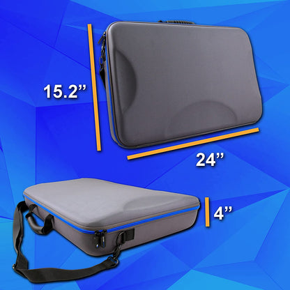 DJ Mixer Case Compatible with Hercules Inpulse 500 DJ Controller - Hard Shell EVA with Impact-Absorbing Foam, Adjustable Shoulder Strap & Handle