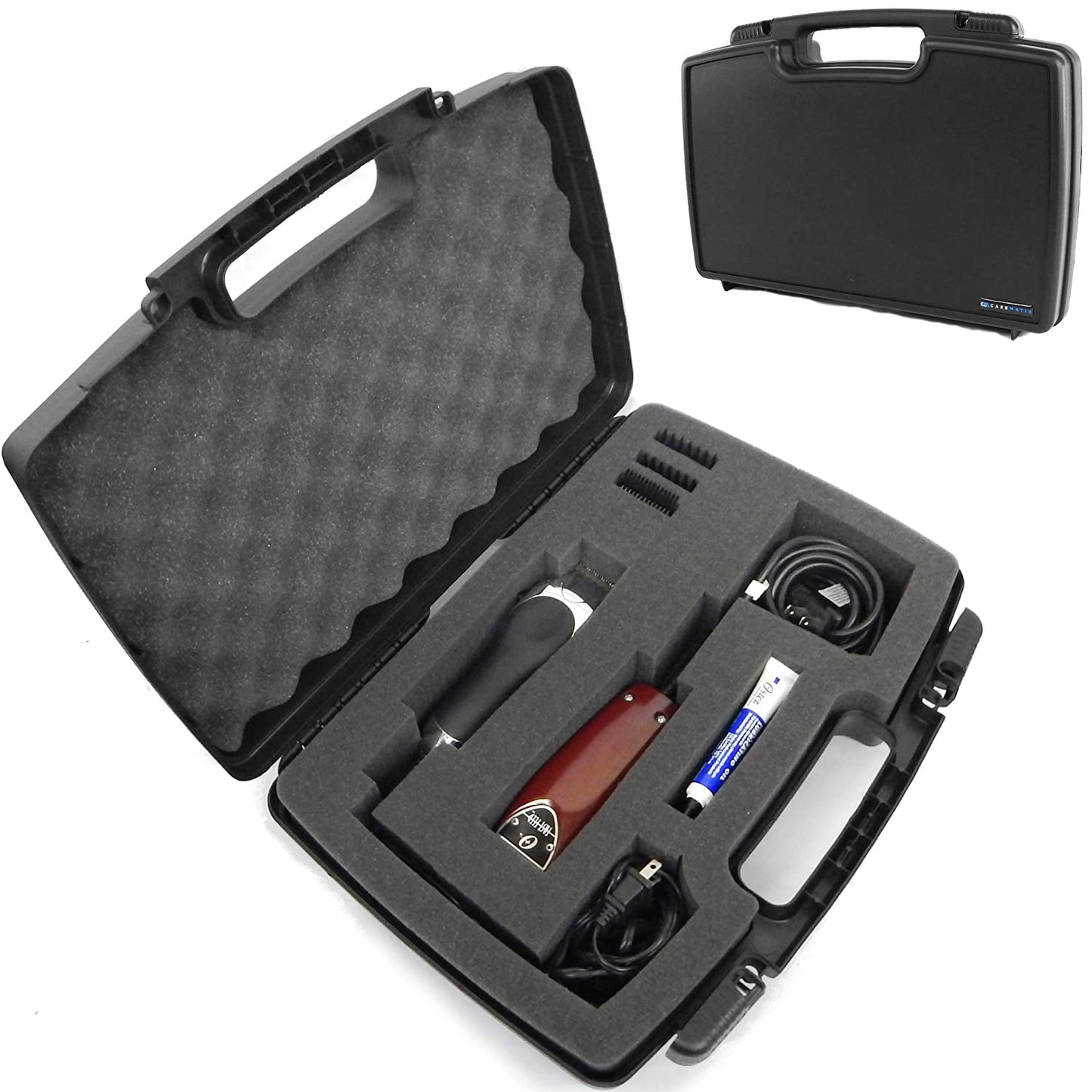 Barber Case Travel Organizer and Stylist Barber Bag for Clipper, Buzzer, Trimmer & Supplies - Fits Oster Classic 76, Andis Cordless and More