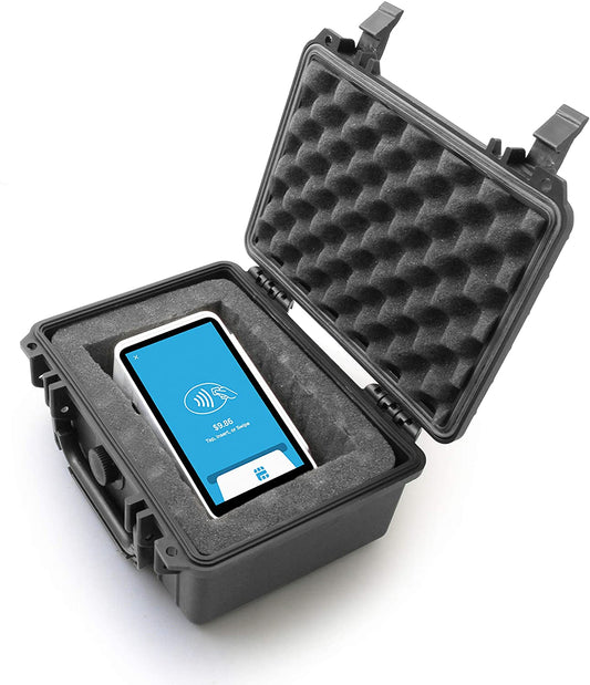 Waterproof Carrying Case Compatible with Square Terminal Card Reader - Custom Foam Protection with O-Ring Seal & Carry Handle