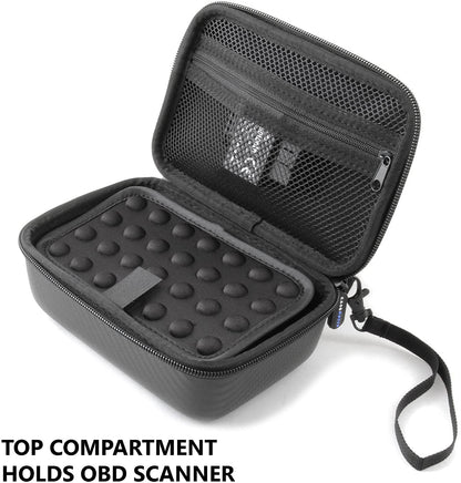 Compact Storage Case Compatible with BlueDriver Bluetooth OBD2 Scan Tool - Durable EVA Protection with Cable Storage & Universal Compatibility