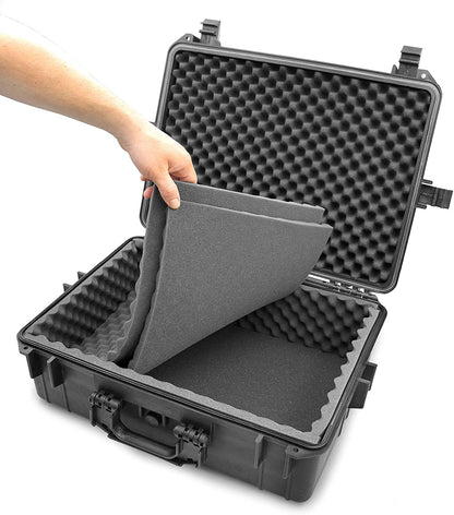 Waterproof DJ Mixer Case Compatible with Pioneer DJM S5 or S7 MIxer, Zoom LiveTrak L-12 L12 Channel Digital Audio Mixer And More Up to 17" x 12" x 5"