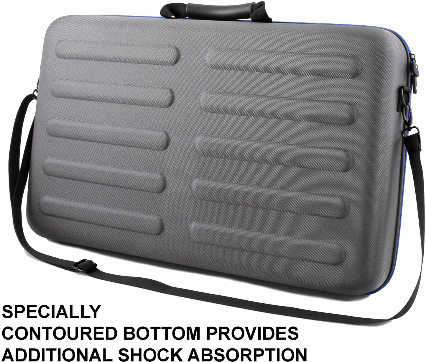 Graphics Tablet Case Compatible with Huion Kamvas 20/22 Plus Drawing Tablet - Hard Shell EVA Protection with Convoluted Foam and Shoulder Strap