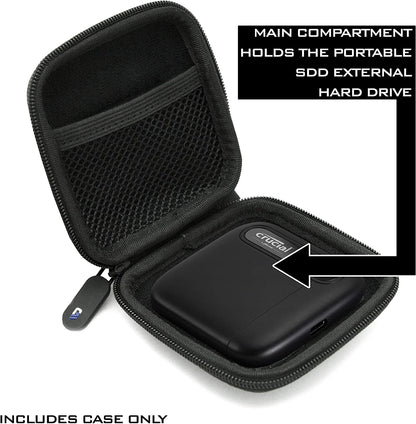 Case Compatible with Crucial X6 4TB Portable SSD and Other Crucial X6 Portable SSD with Small External Hard Drive Accessories - Case Only