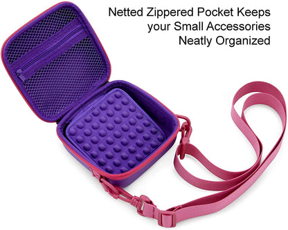 Portable Carrying Case Compatible with Blinger Deluxe Set Hair Styling Tool - Dustproof Purple EVA Protection with Padded Divider & Shoulder Strap