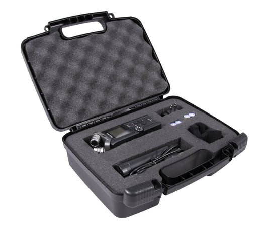 Handheld Recorder Storage Case Compatible with Tascam DR-05x/DR-40x Recorders - Customizable Foam Interior with Tri-Layer Protection - Case Only